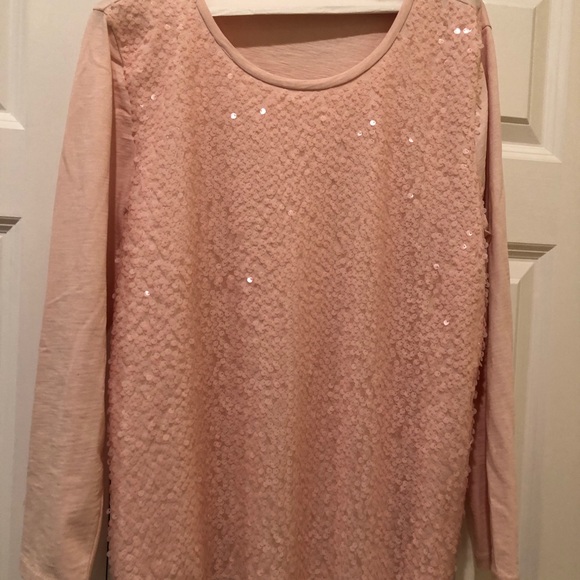 J. Crew Tops - 💗💗💗J Crew pink sequined top, size XL